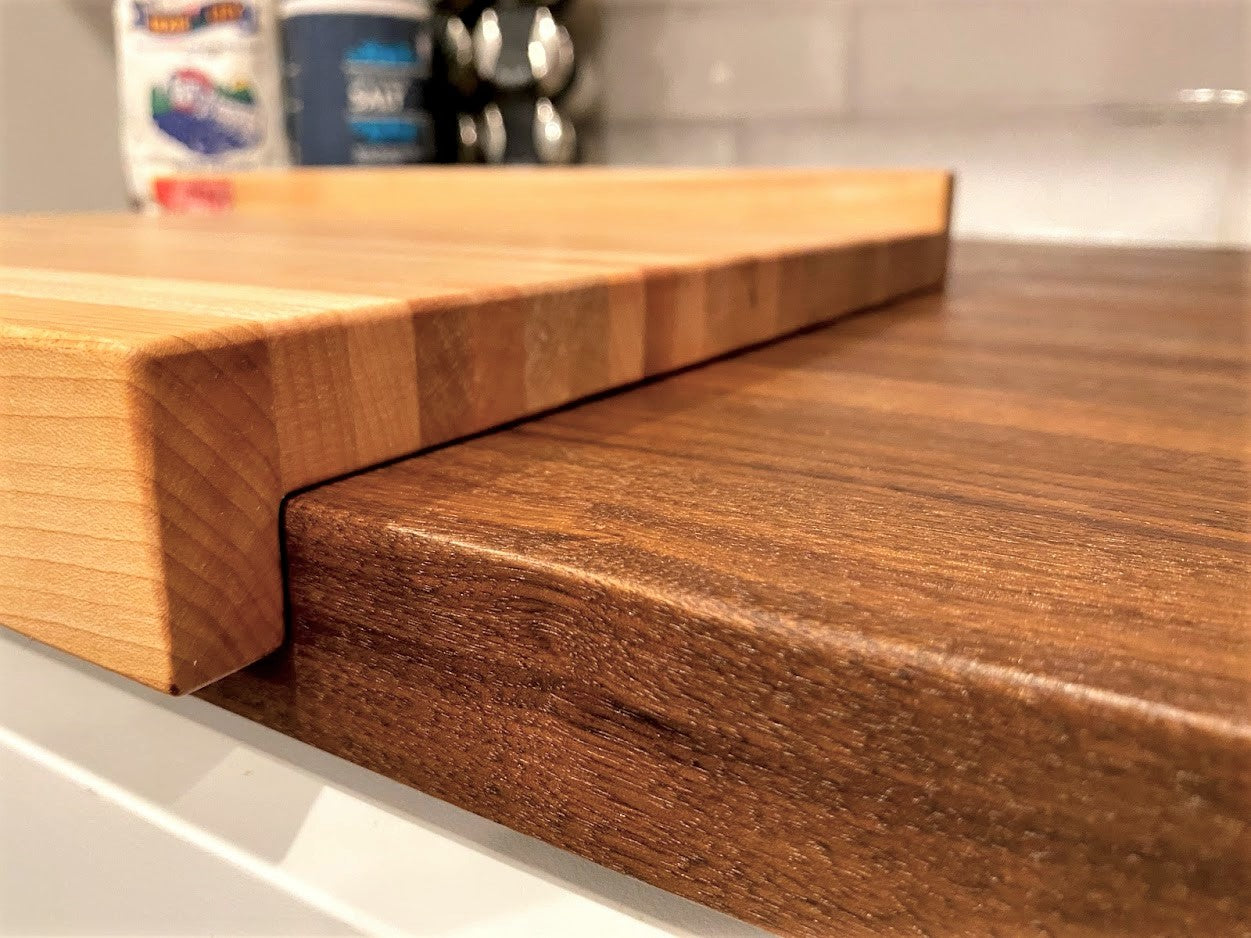 Walnut Pastry Board, Large Over Counter Cutting Board - billscustombuilds