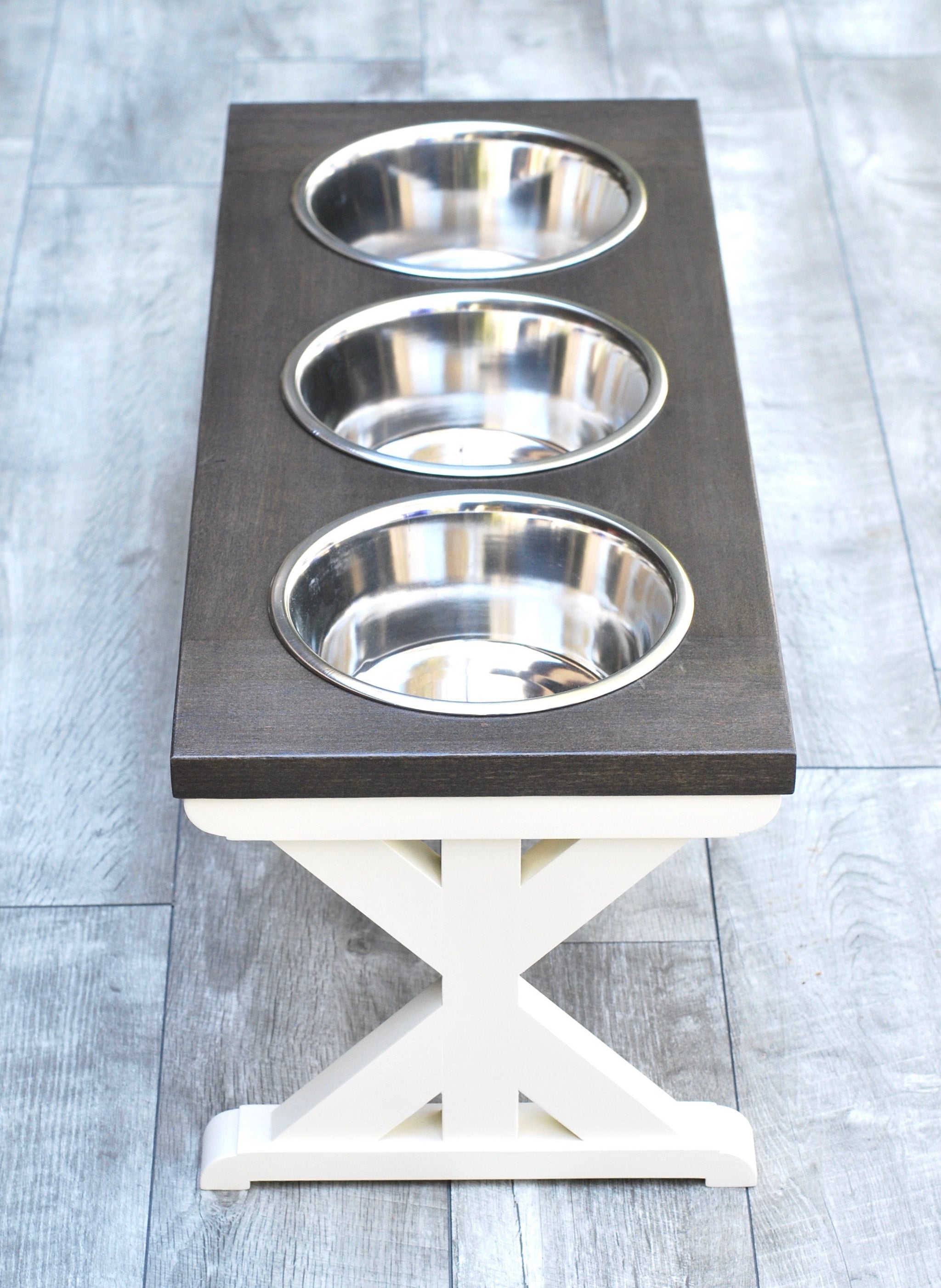 Modern Raised Elevated Dog Bowl Stand - Bowl Included – Woodland